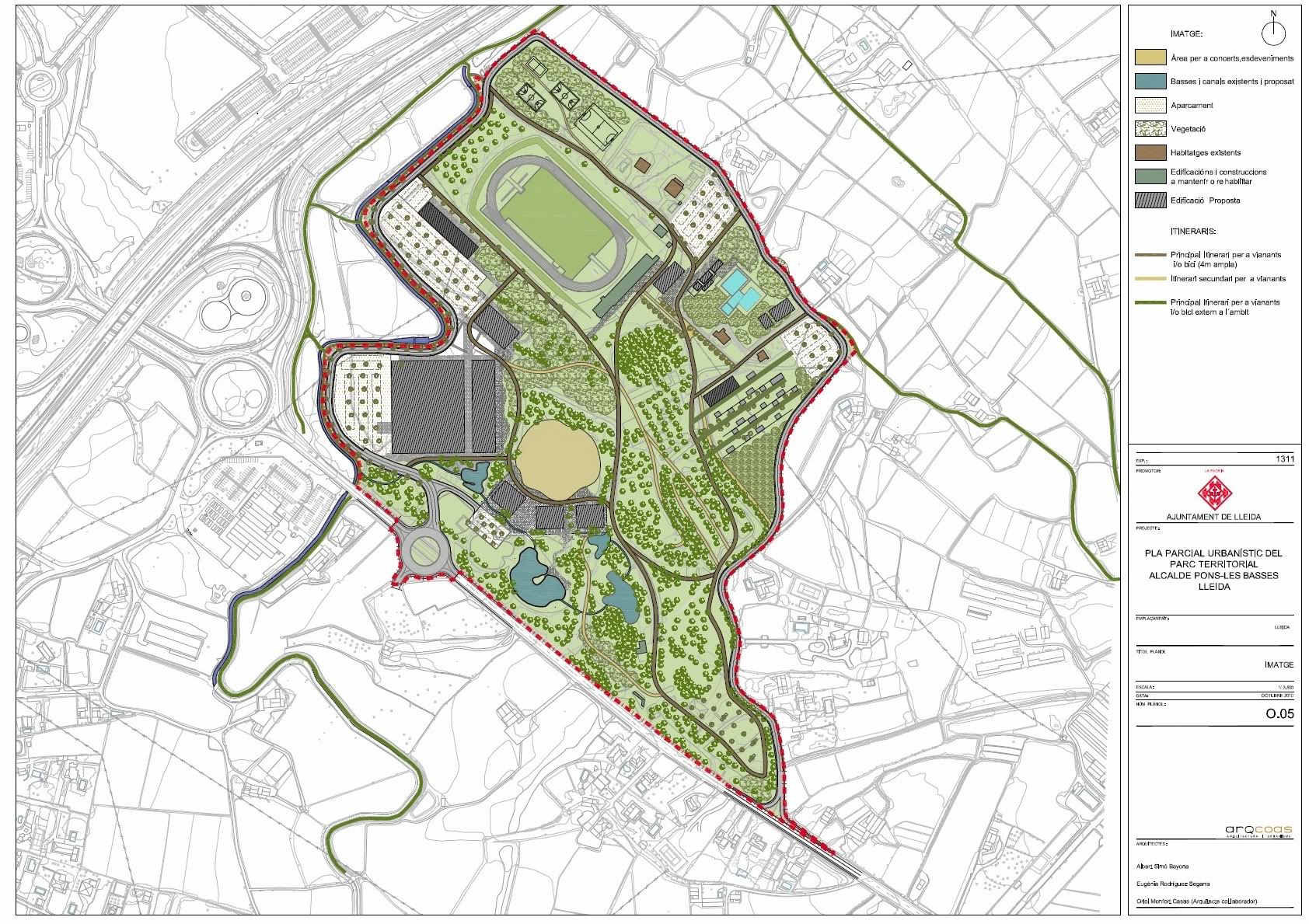 Ordenació proposada pel parc Font: Ajuntament de Lleida