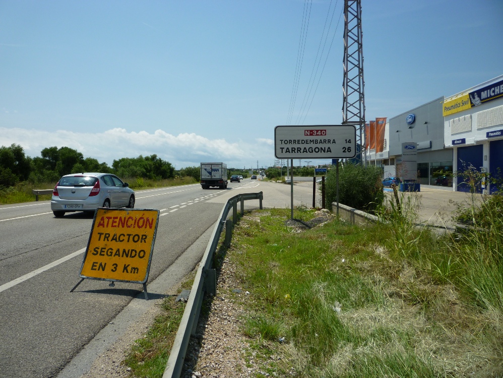 L'N-340 al Vendrell, a l'alçada de Sant Vicenç de Calders Foto: MoisèsJordi